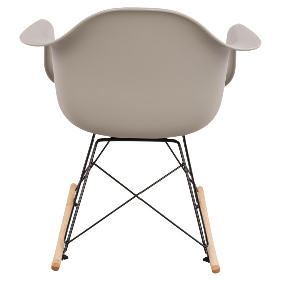 HM0035.20 Rocking Armchair, seat grey-Black Frame, 61x71x64cm