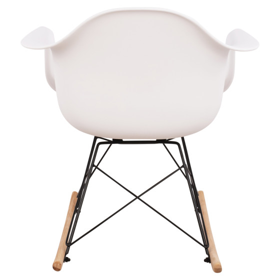 Rocking Armchair, white seat-Black frame HM0035.11 61x71x64 cm