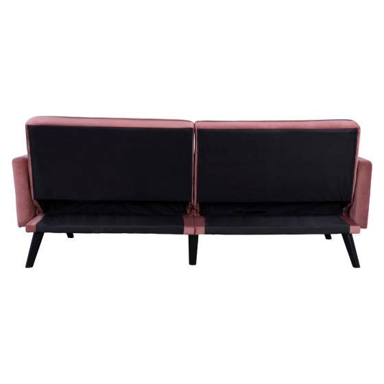 CORNER SOFA BED VELVET DUSTY PINK WITH FOOTREST 211X158X83Y cm.HM3151.02