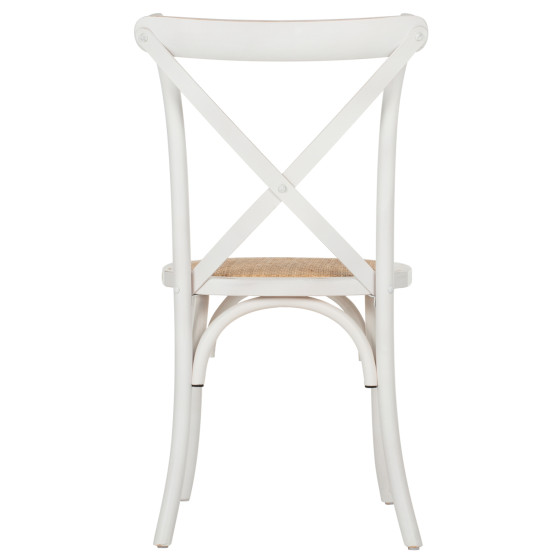 Chair Owen Stackable Wooden from Beech wood White Wash Color with crossed back HM8575.04 45x55,5x90 cm