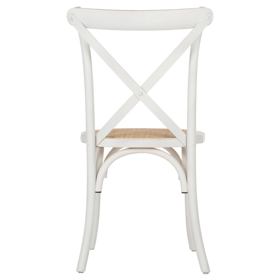 Chair Owen Stackable Wooden from Beech wood White Wash Color with crossed back HM8575.04 45x55,5x90 cm