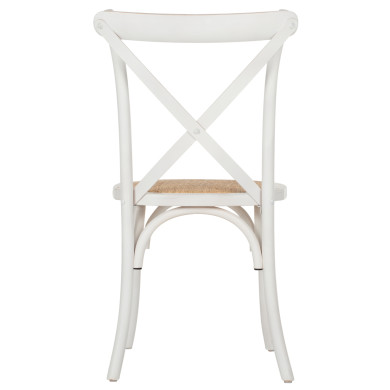 Chair Owen Stackable Wooden from Beech wood White Wash Color with crossed back HM8575.04 45x55,5x90 cm