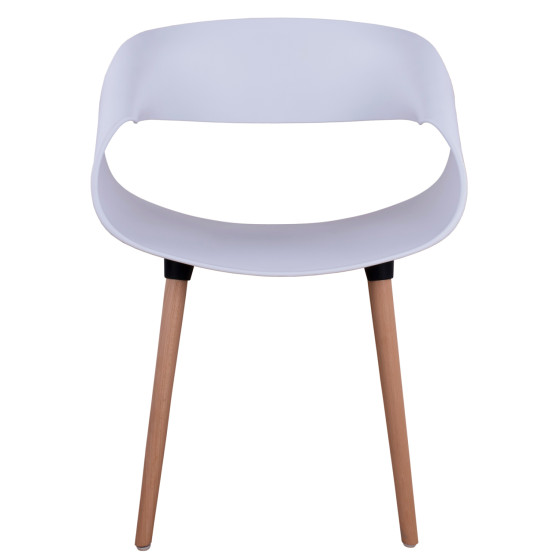 Polypropylene Armchair Maggie HM8600.01 in white color 59x53x80 cm