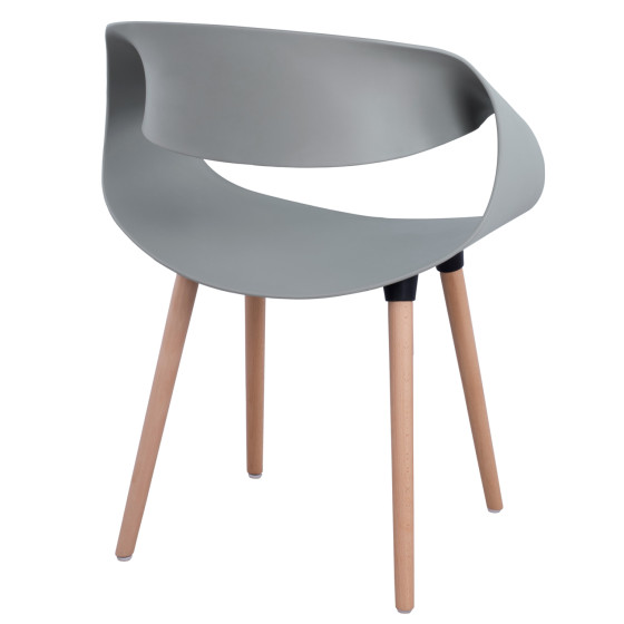 Polypropylene Armchair Maggie HM8600.10 Grey color 59x53x80 cm