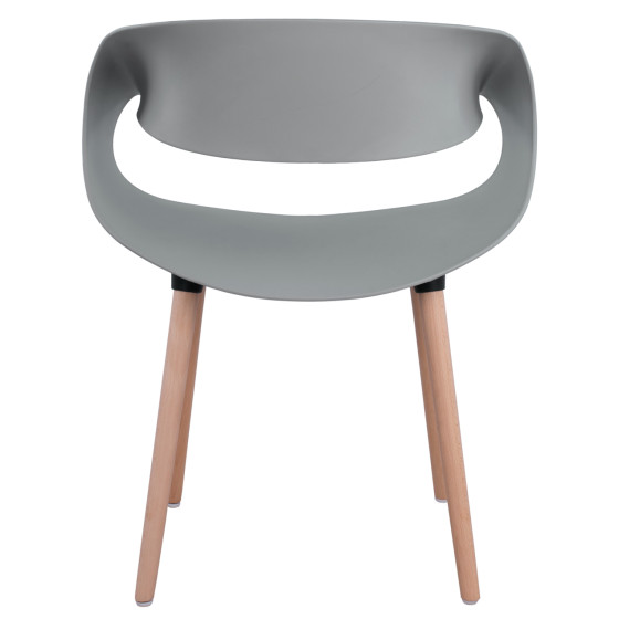 Polypropylene Armchair Maggie HM8600.10 Grey color 59x53x80 cm