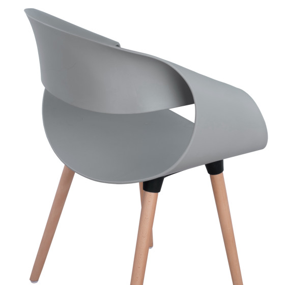 Polypropylene Armchair Maggie HM8600.10 Grey color 59x53x80 cm
