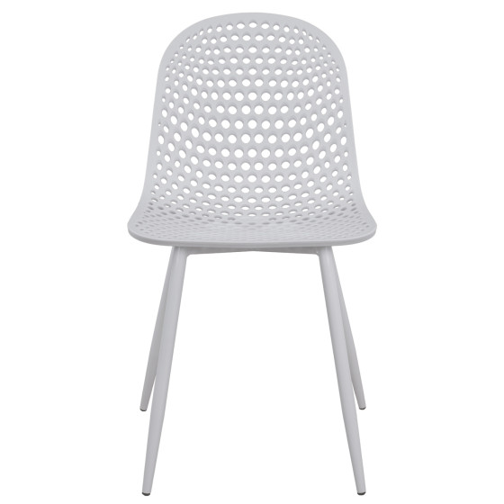 ΚΑΡΕΚΛΑ ΠΟΛΥΠΡΟΠΥΛΕΝΙΟΥ MILANA HM8512.01 ΛΕΥΚΟ ΜΕ ΜΕΤΑΛΛΙΚΑ ΠΟΔΙΑ 45X51X84Υ εκ.