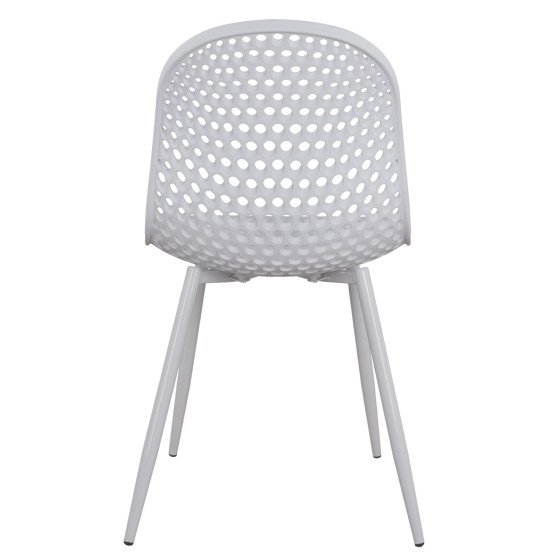 ΚΑΡΕΚΛΑ ΠΟΛΥΠΡΟΠΥΛΕΝΙΟΥ MILANA HM8512.01 ΛΕΥΚΟ ΜΕ ΜΕΤΑΛΛΙΚΑ ΠΟΔΙΑ 45X51X84Υ εκ.