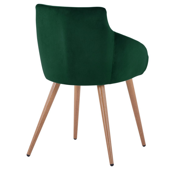 Armchair Ivy Velvet Green and metallic legs HM8546.03 55x55x80 cm