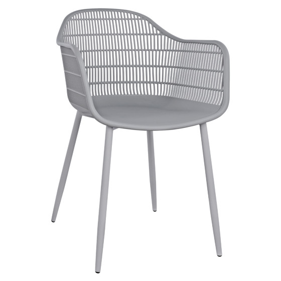 Armchair Hadi Polypropylene Grey 61x57x85cm HM8511.10
