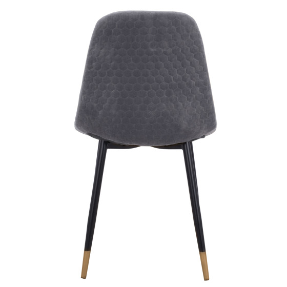 Chair Lucille HM8552.01 from Velvet Grey and metallic frame 45x56x81cm