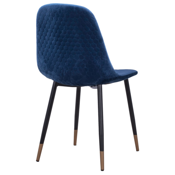Chair Lucille HM8552.08 form Velvet Blue with metallic frame 45x56x81cm