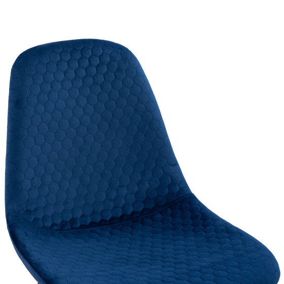 Chair Lucille HM8552.08 form Velvet Blue with metallic frame 45x56x81cm