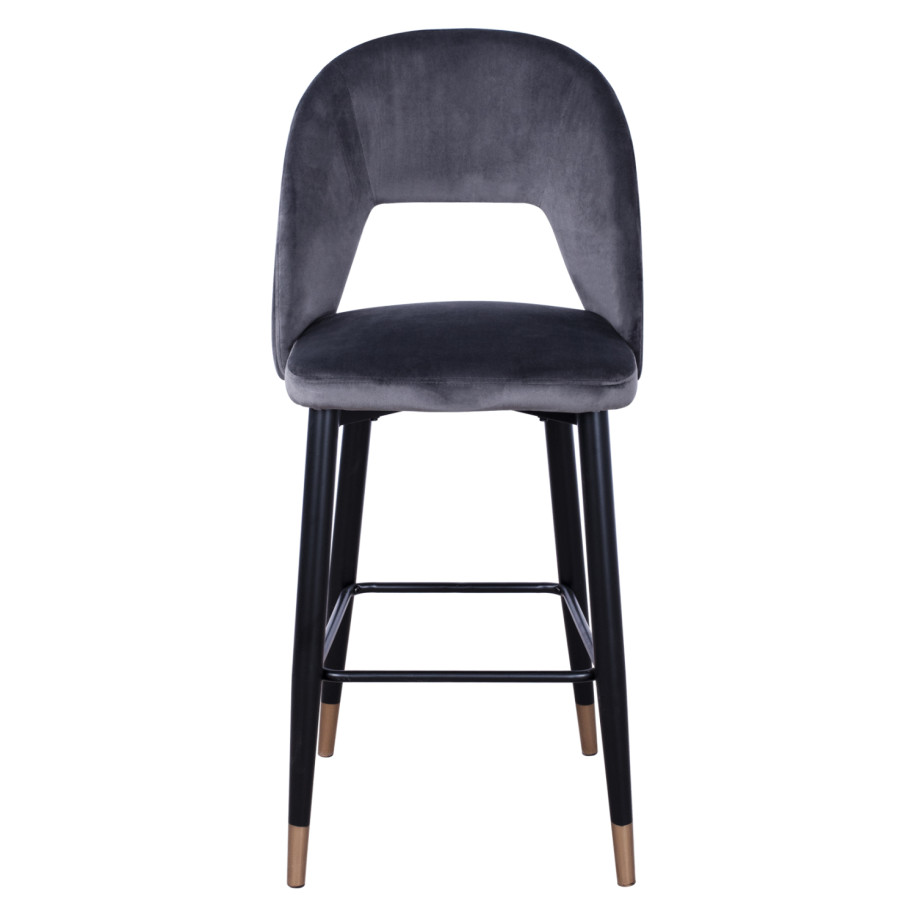 ΣΚΑΜΠΟ ΜΠΑΡ HARPER HM8526.01 ΒΕΛΟΥΔΟ ΓΚΡΙ ΜΕ ΜΕΤΑΛΛΙΚΟ ΣΚΕΛΕΤΟ 50Χ51Χ111Υ εκ.