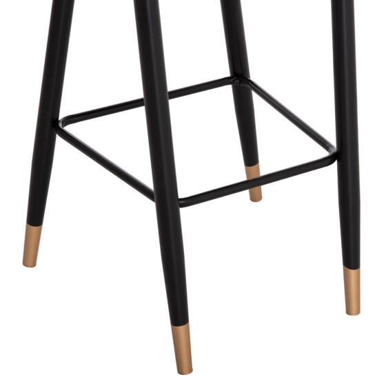 Bar Stool SERENITY HM8519.03 Velvet Cypress Green Color and metallic frame 51x57x110cm