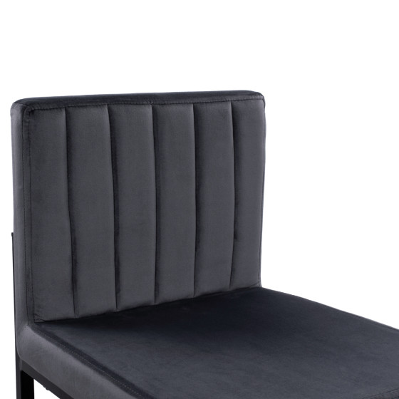 ΣΚΑΜΠΟ ΜΕΣΑΙΟΥ ΥΨΟΥΣ PIPER ΒΕΛΟΥΔΟ ΓΚΡΙ & ΜΑΥΡΟ ΜΕΤΑΛΛΙΚΟ ΣΚΕΛΕΤΟ HM8525.01 40x49x96Υ εκ.