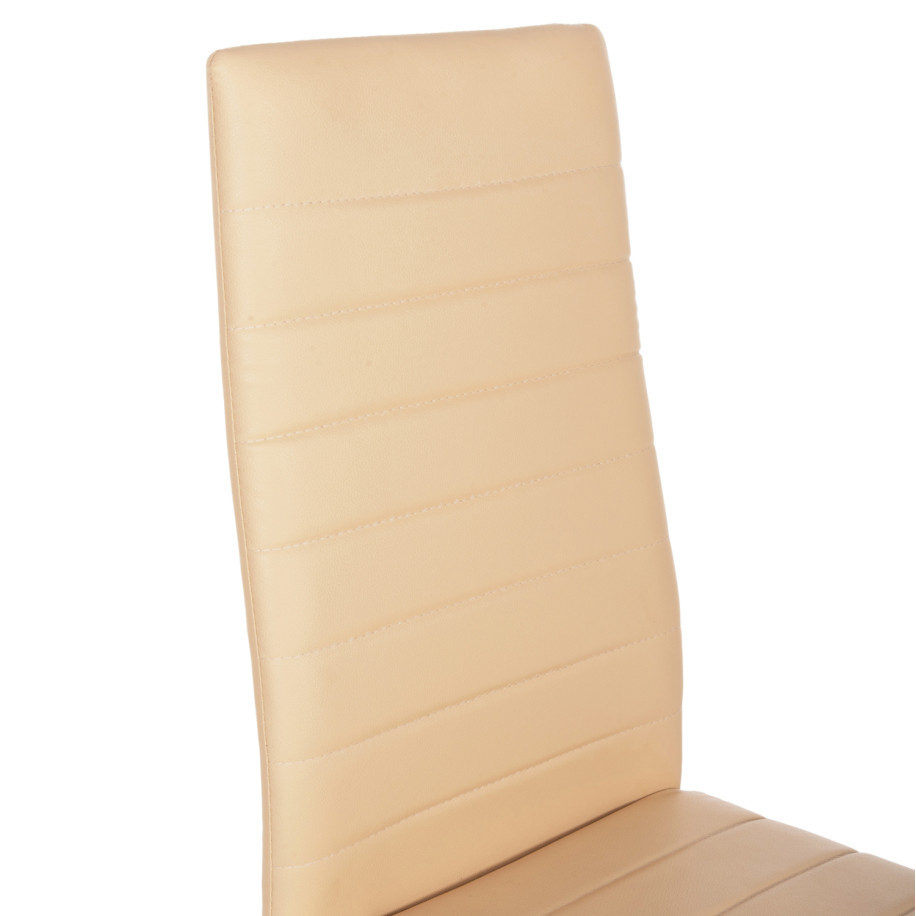 ΚΑΡΕΚΛΑ ΤΡΑΠΕΖΑΡΙΑΣ LADY HM0037.25 ΑΝΟΙΧΤΟ ΚΡΕΜ PU ΣΚΕΛΕΤΟΣ ΜΑΥΡΟΣ ΜΕΤΑΛ. (K/D) 42x44x95Υεκ