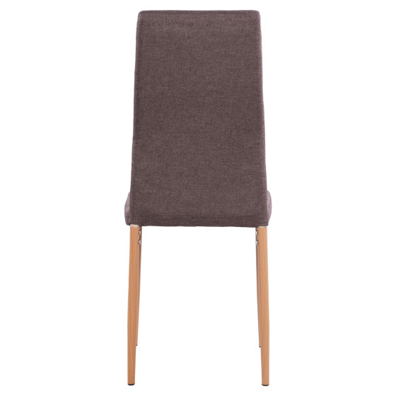 Metallic chair Lady HM0037.13 Brown fabric with metallic frame K/D 40x48x95 cm