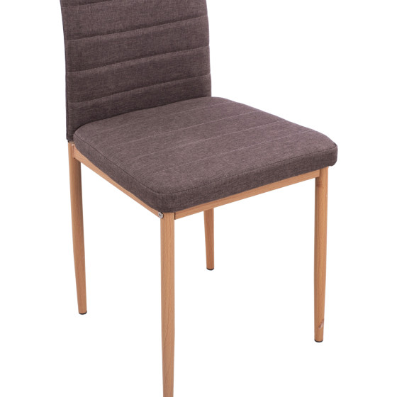 Metallic chair Lady HM0037.13 Brown fabric with metallic frame K/D 40x48x95 cm