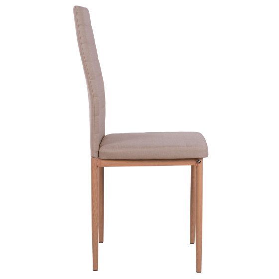 Metallic Chair Lady HM0037.14 Beige Fabric with metallic frame K/D 40x48x95 cm