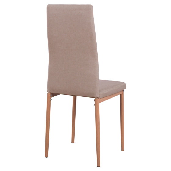 Metallic Chair Lady HM0037.14 Beige Fabric with metallic frame K/D 40x48x95 cm
