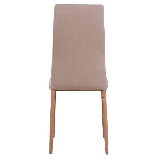 Metallic Chair Lady HM0037.14 Beige Fabric with metallic frame K/D 40x48x95 cm