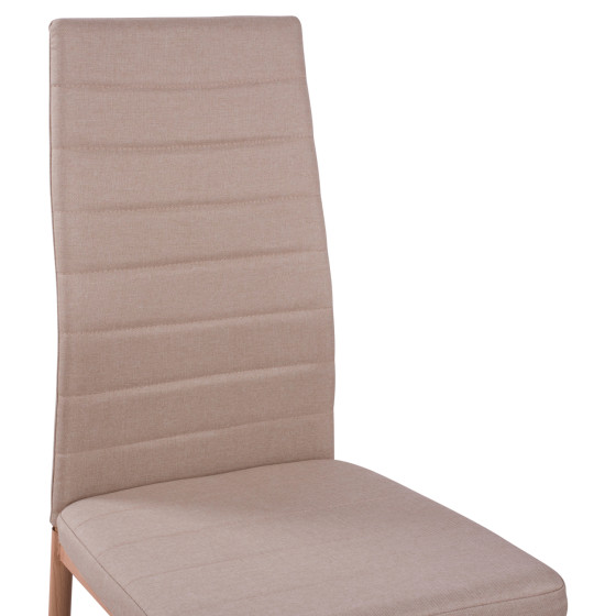 Metallic Chair Lady HM0037.14 Beige Fabric with metallic frame K/D 40x48x95 cm