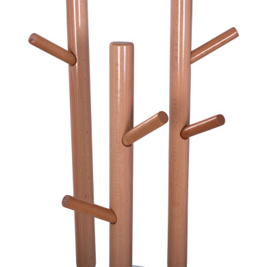 Metallic coat hanger Wyatt beech wood and white Diameter 37x173cm HM8610.01