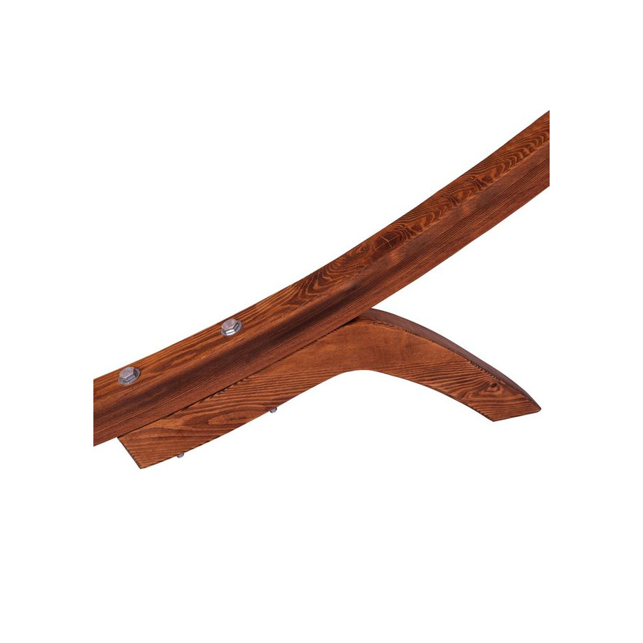 Sunbed Wooden Walnut-Beige with shade Colby HM5671.02 105x221x162cm