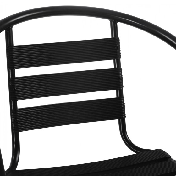 Armchair Laura Metallic Black with aluminum slats HM5037.03 54x59x73cm