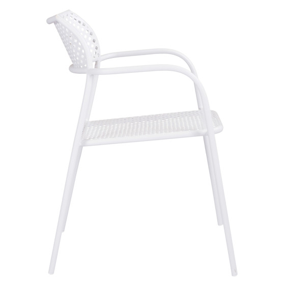 Metallic Chair White Thetis HM5173.12 55x57x79 cm