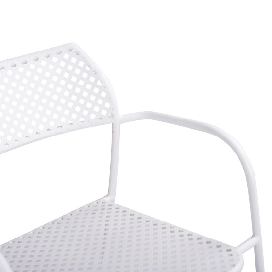 Metallic Chair White Thetis HM5173.12 55x57x79 cm