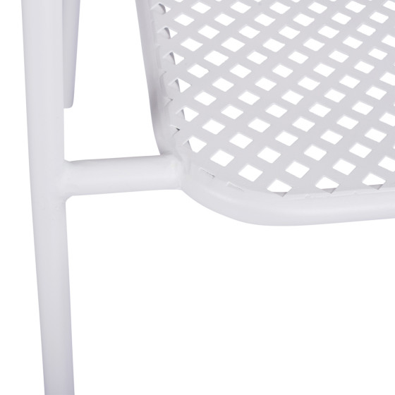 Metallic Chair White Thetis HM5173.12 55x57x79 cm
