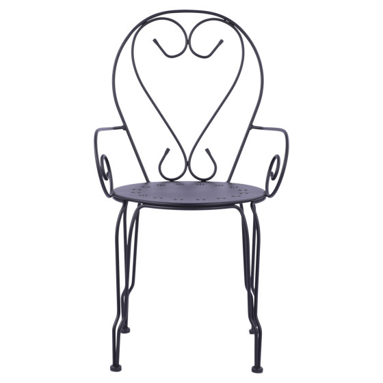 Metallic armchair Amore Black color HM5008.11 49x48x90 cm