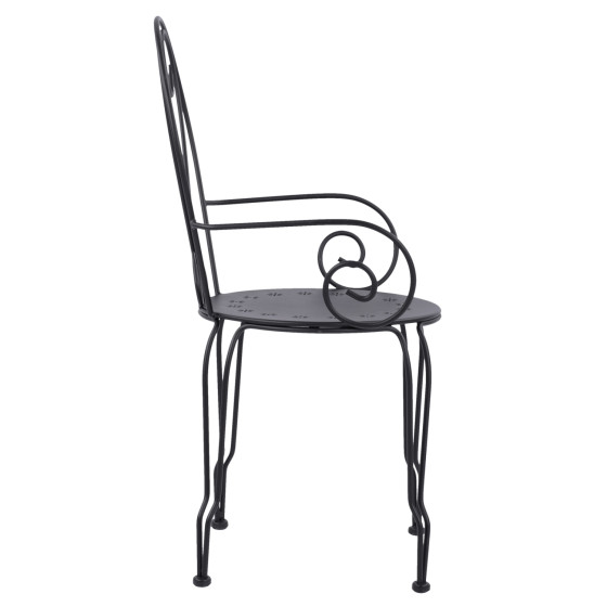 Metallic armchair Amore Black color HM5008.11 49x48x90 cm
