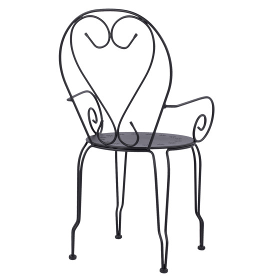 Metallic armchair Amore Black color HM5008.11 49x48x90 cm