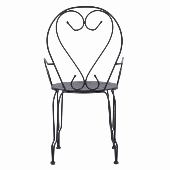 Metallic armchair Amore Black color HM5008.11 49x48x90 cm