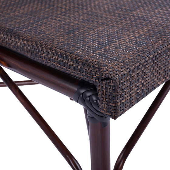 Metallic Chair Bamboo Look Brown HM5718  54x62x89 cm