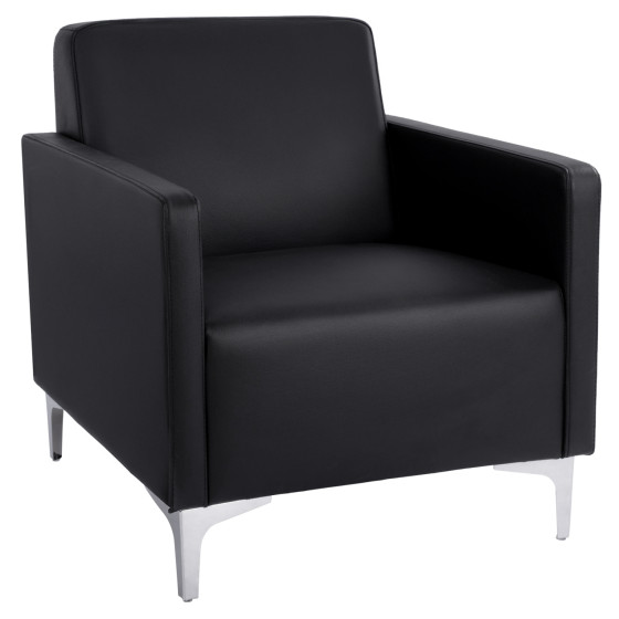 Armchair Nellie HM3159.11, black PU, 64x71x71cm