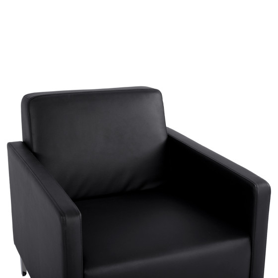 Armchair Nellie HM3159.11, black PU, 64x71x71cm
