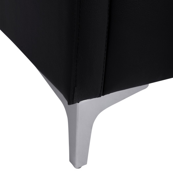 Armchair Nellie HM3159.11, black PU, 64x71x71cm