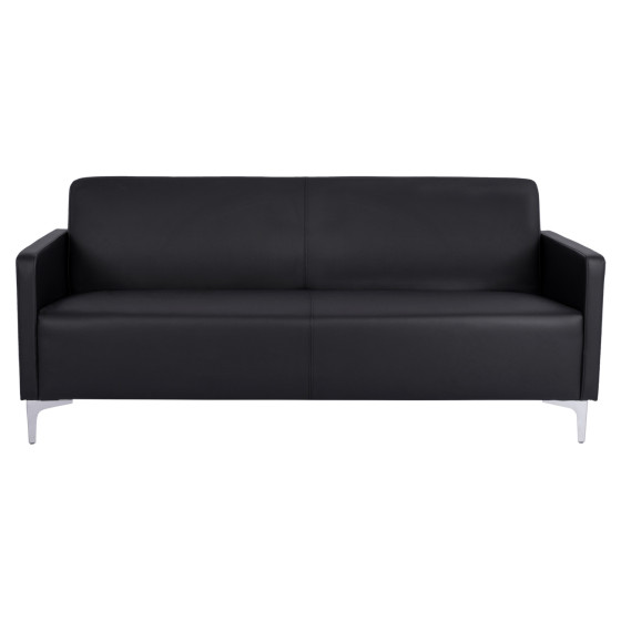 ΚΑΝΑΠΕΣ 3ΘΕΣΙΟΣ NELLIE HM3159.31 ΜΕ ΜΑΥΡΟ PU 163x71x71Υ εκ.