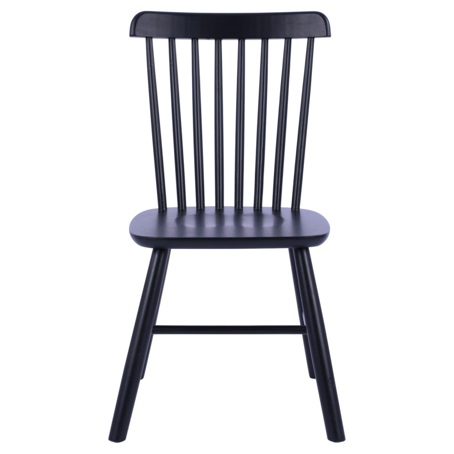 DINING CHAIR LUCIEN HM8645.02 BEECH WOOD IN BLACK MATTE COLOR 48x54x86H cm