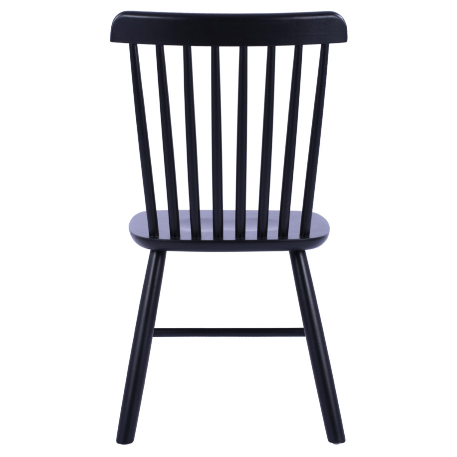 DINING CHAIR LUCIEN HM8645.02 BEECH WOOD IN BLACK MATTE COLOR 48x54x86H cm