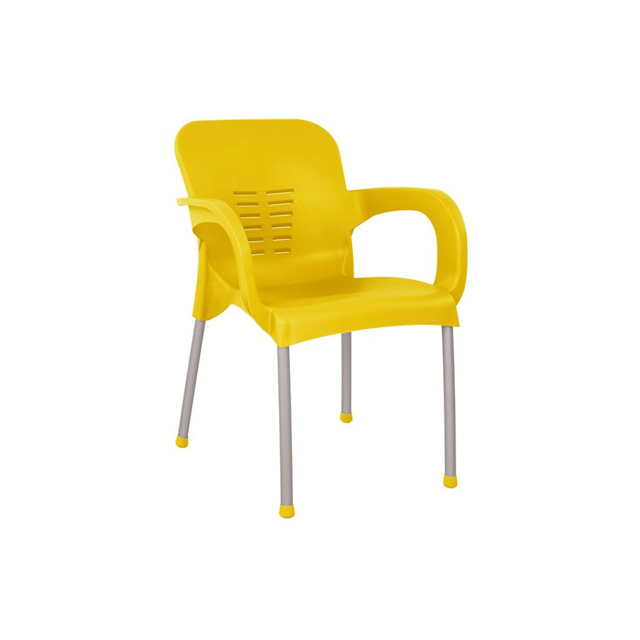 ΠΟΛΥΘΡΟΝΑ ΠΟΛΥΠΡΟΠΥΛΕΝΙΟΥ KAREK HM5592.09 ΧΡΩΜΑ ΚΙΤΡΙΝΟ ΜΕ ΠΟΔΙ ΑΛΟΥΜΙΝΙΟΥ 59x58x81Y