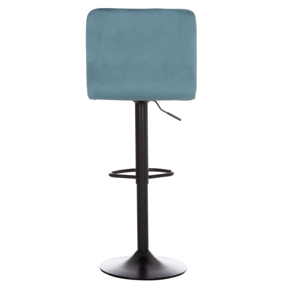 Bar Stool Diana HM202.18 Velvet Turquoise & Black Matte frame 44x52x109Η