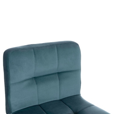 ΣΚΑΜΠΩ ΜΠΑΡ DIANA HM202.18 ΒΕΛΟΥΔΟ ΤΙΡΚΟΥΑΖ & ΜΑΥΡΟ ΜΑΤ ΣΚΕΛΕΤΟ 44x52x109Υεκ