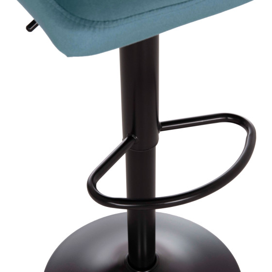 Bar Stool Diana HM202.18 Velvet Turquoise & Black Matte frame 44x52x109Η