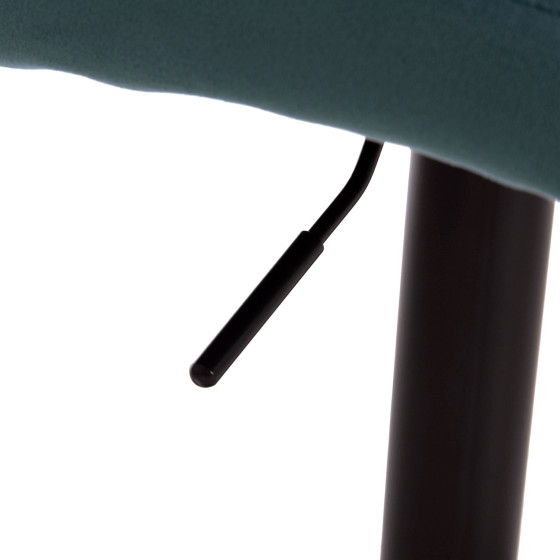 Bar Stool Diana HM202.18 Velvet Turquoise & Black Matte frame 44x52x109Η