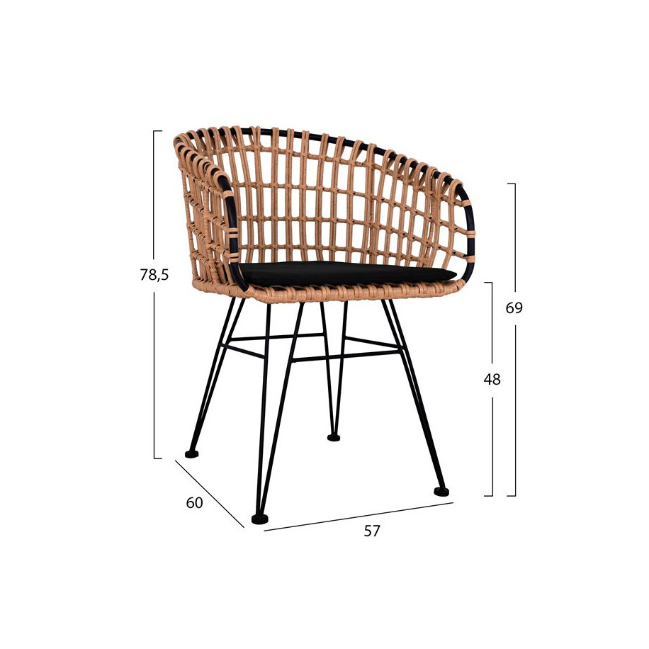 ΣΕΤ 4ΤΜΧ ΤΡΑΠΕΖΙ ΜΕ ΠΑΓΚΑΚΙ & 2 ΠΟΛΥΘΡΟΝΕΣ ALLEGRA WICKER ΜΠΕΖ HM10600